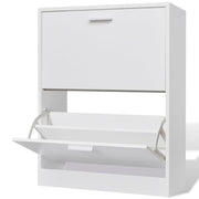 Schoenenkast 63.5x24x81 cm wit bewerkt hout