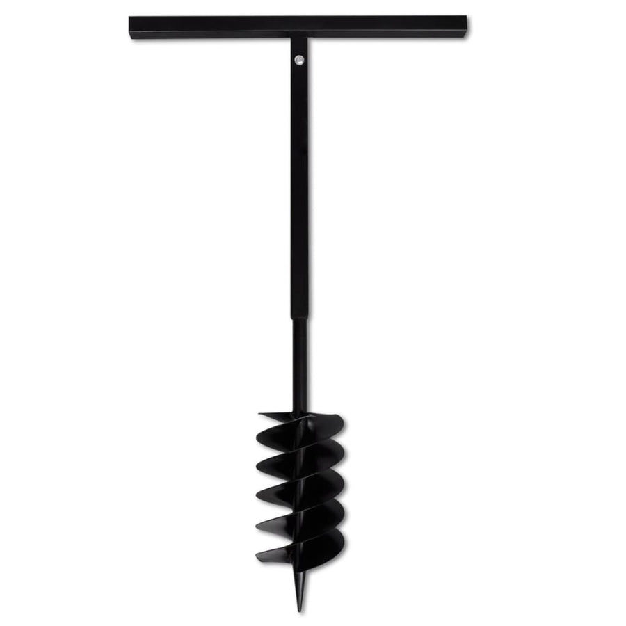 Grondboor met handvat 150 mm en verlengstukken 5 m staal 150 mm