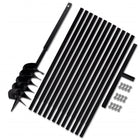Hand auger with handle 150 mm and extensions 13 m (steel)