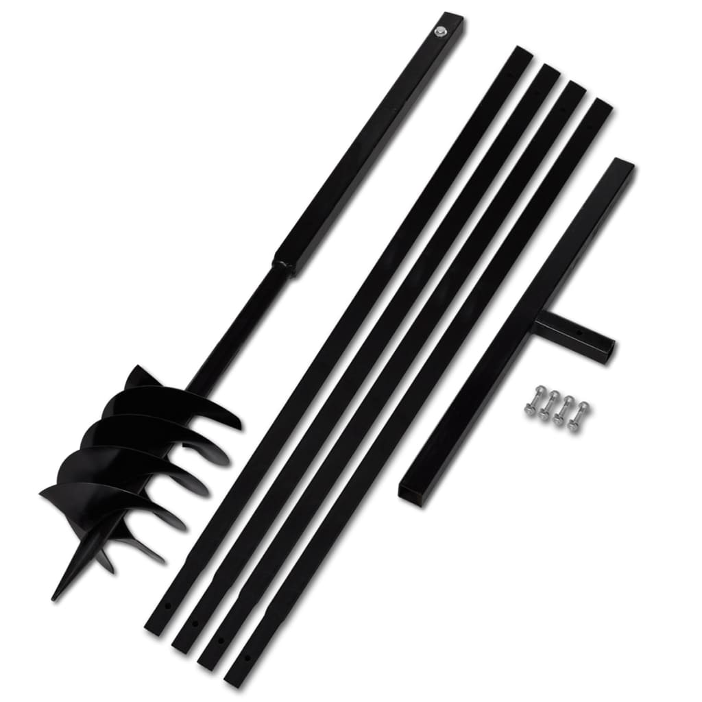 Grondboor met handvat 180 mm en verlengstukken 5 m (staal) 180 mm