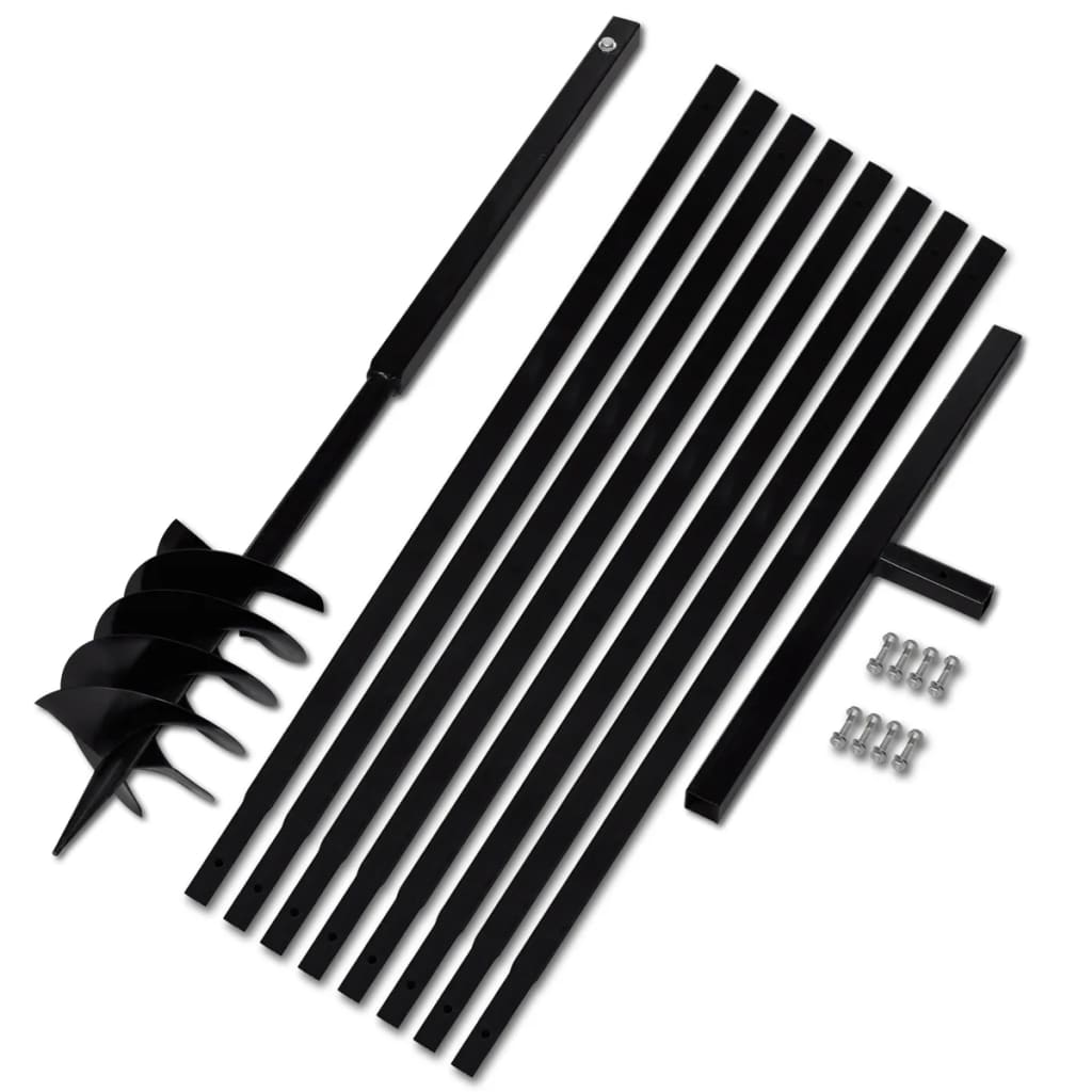 Grondboor met handvat 180 mm en verlengstukken 9 m (staal) 180 mm
