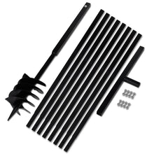 Grondboor met handvat 180 mm en verlengstukken 9 m (staal) 180 mm