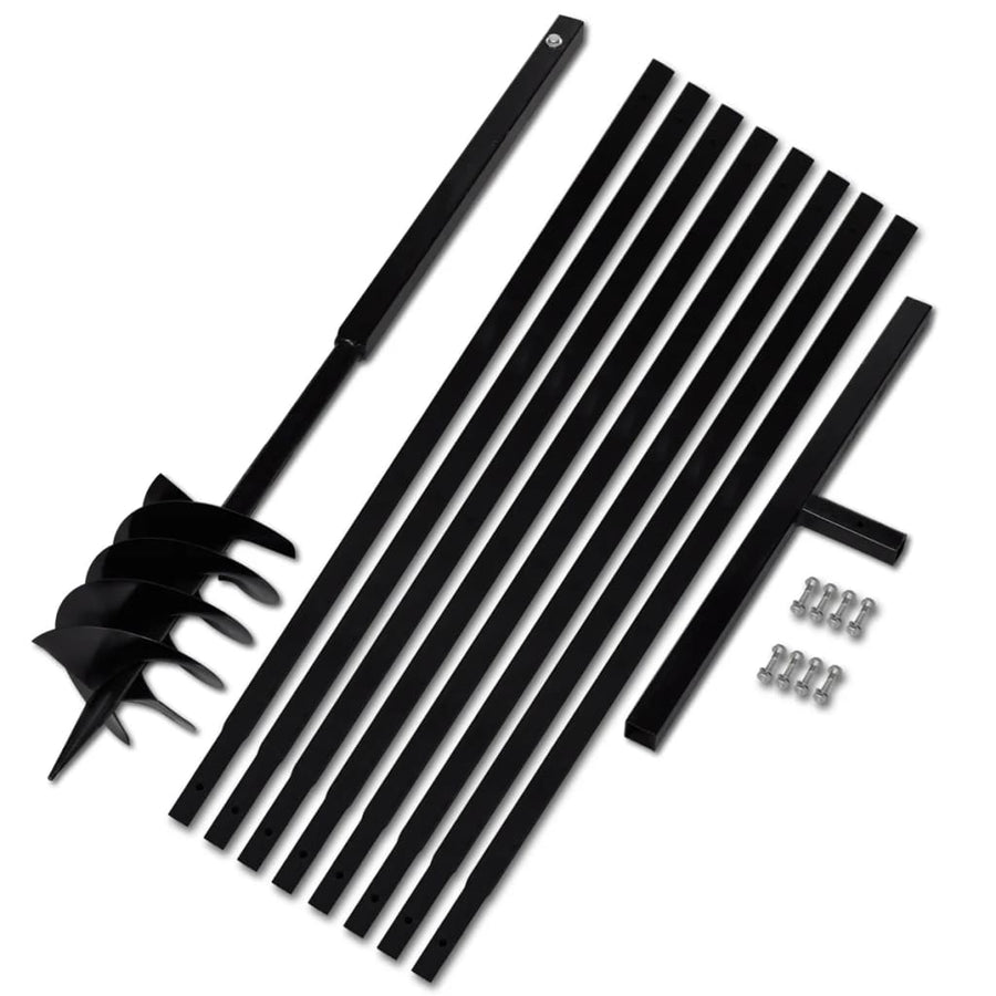 Grondboor met handvat 180 mm en verlengstukken 9 m (staal) 180 mm