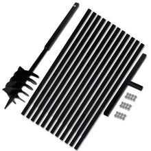 Grondboor met handvat 180 mm en verlengstukken 13 m (staal) 180 mm