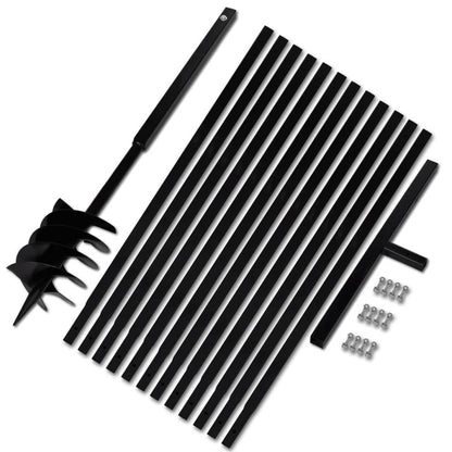 Grondboor met handvat 180 mm en verlengstukken 13 m (staal) 180 mm