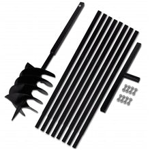Grondboor met handvat 200 mm en verlengstukken 9 m (staal) 200 mm met 9 m buis