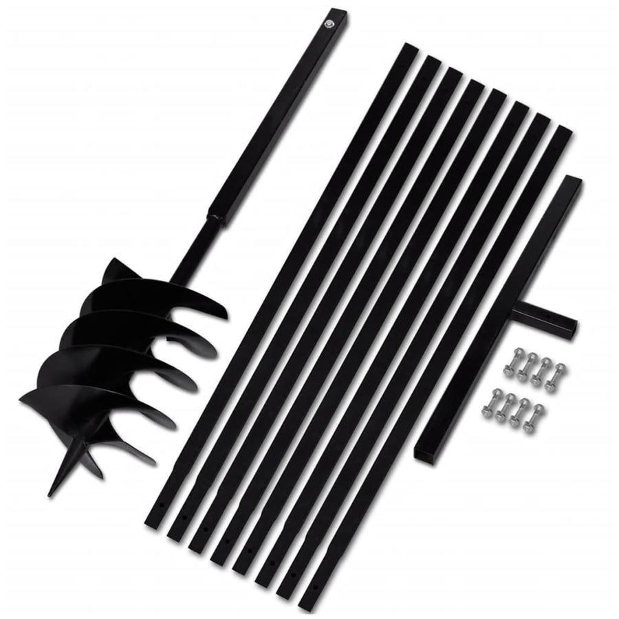 Grondboor met handvat 200 mm en verlengstukken 9 m (staal) 200 mm met 9 m buis