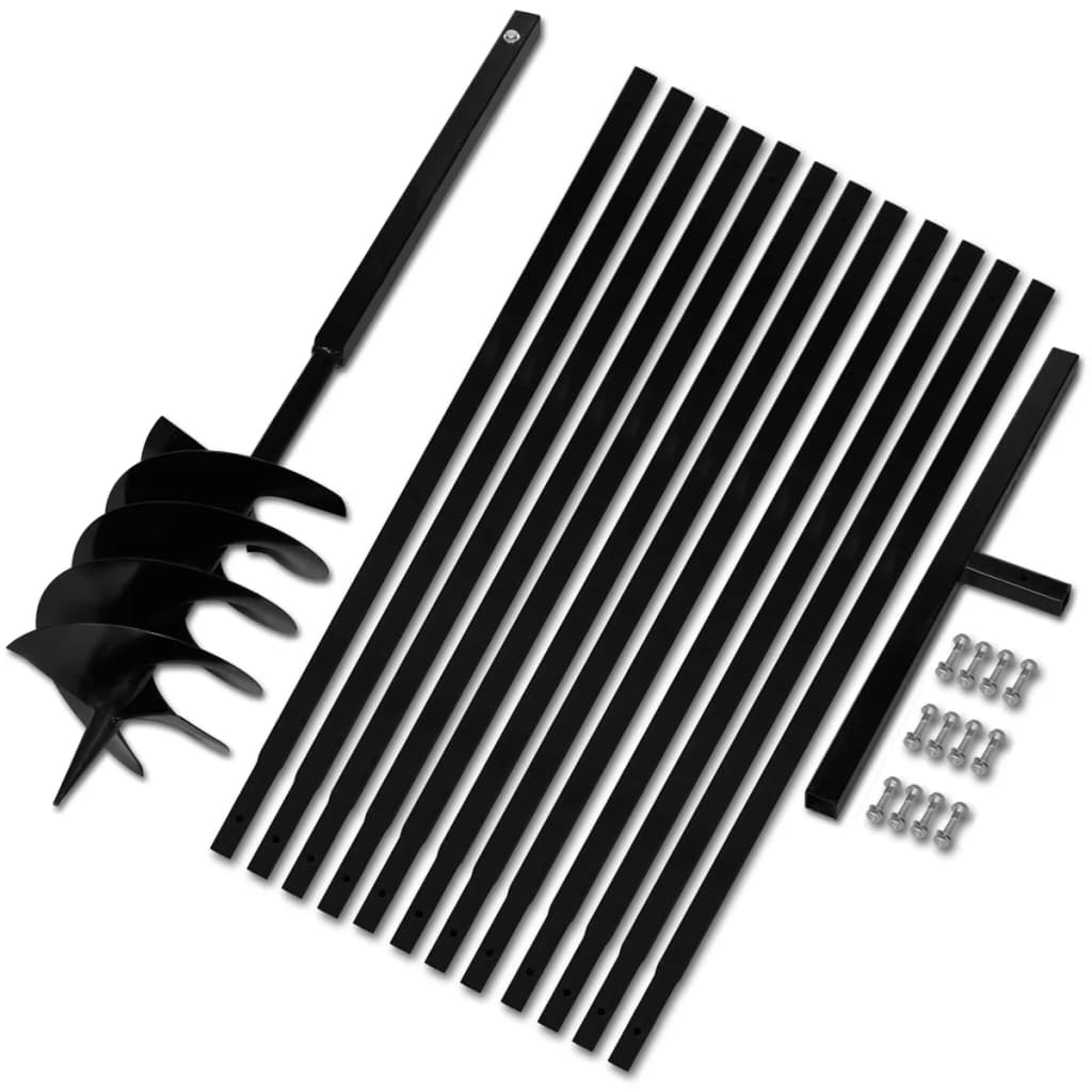 Grondboor met handvat 200 mm en verlengstukken 13 m (staal) 200 mm met 13 m buis
