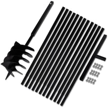 Grondboor met handvat 200 mm en verlengstukken 13 m (staal) 200 mm met 13 m buis