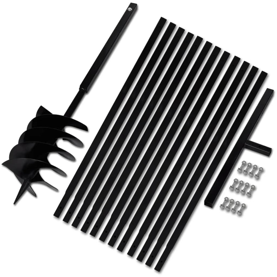 Grondboor met handvat 200 mm en verlengstukken 13 m (staal) 200 mm met 13 m buis