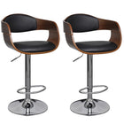 Bar stools 2 pc bentwood and faux leather