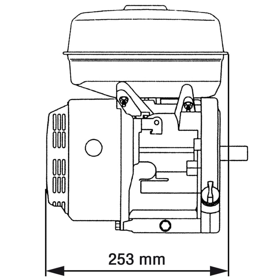 Benzinemotor 6,5 Pk 4,8 Kw Zwart