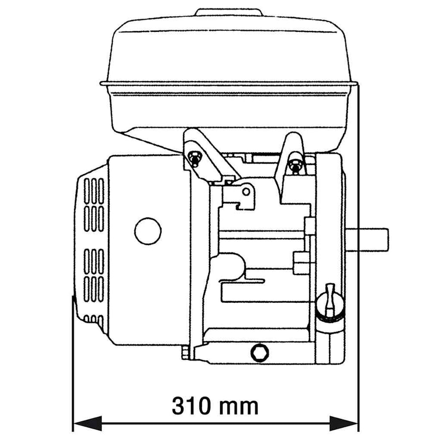 Benzinemotor 15 Pk 11 Kw Zwart