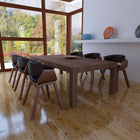 Eetkamerstoelen 6 stuks gebogen hout kunstleer zwart donkerbruin