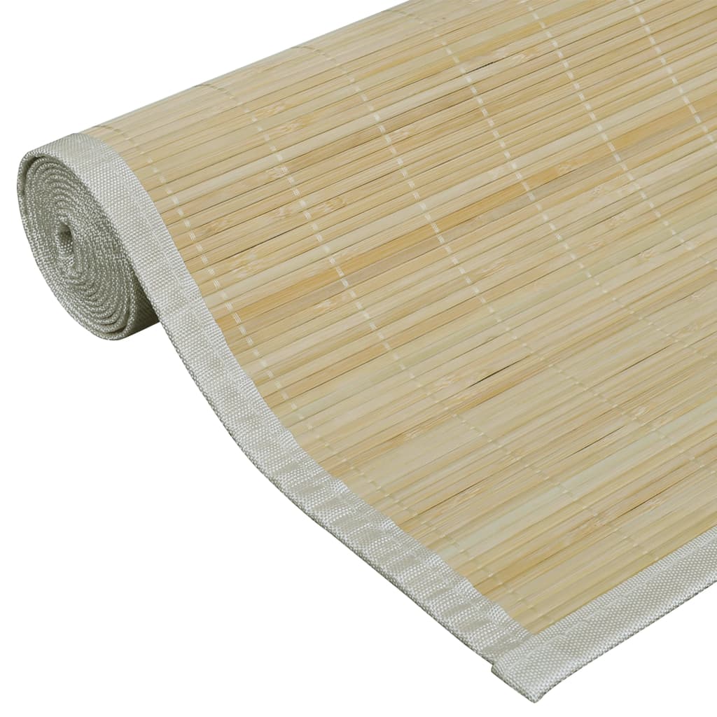 Tapijt Rechthoekig Bamboe Naturel 80 x 200 cm Beige