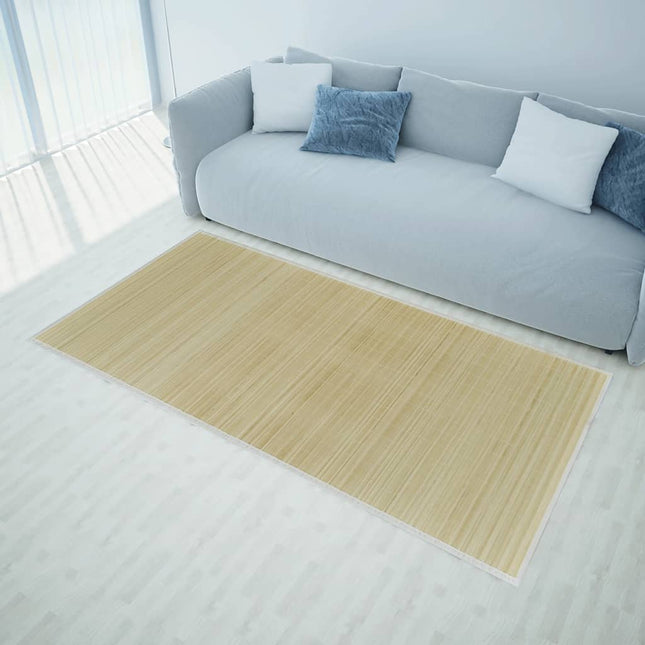 Tapijt Rechthoekig Bamboe Naturel 80 x 200 cm Beige