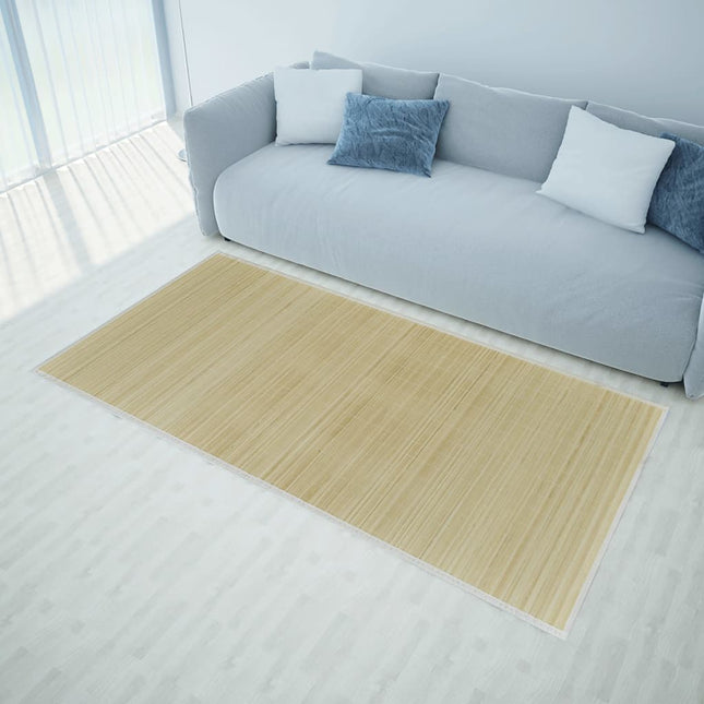 Tapijt Rechthoekig Bamboe Naturel 80 x 300 cm Beige