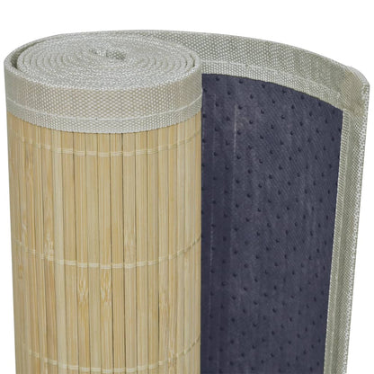 Tapijt Rechthoekig Bamboe Naturel 150 x 200 cm Beige