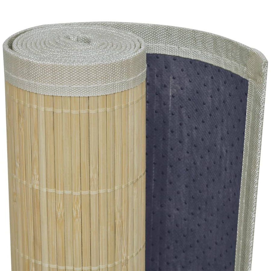 Tapijt Rechthoekig Bamboe Naturel 150 x 200 cm Beige