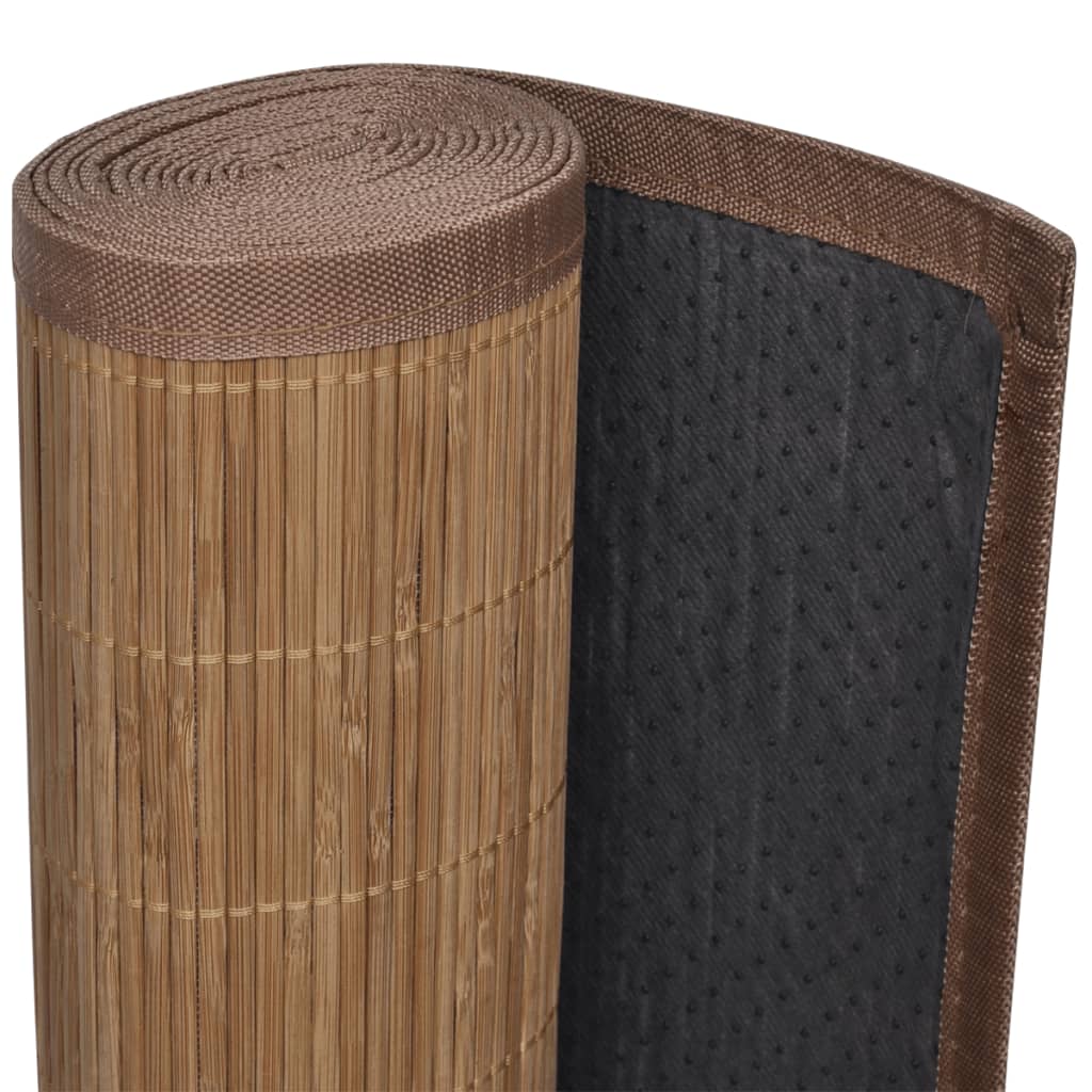 Tapijt Rechthoekig Bamboe 80 x 200 cm Bruin