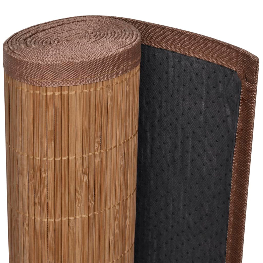 Tapijt Rechthoekig Bamboe 80 x 200 cm Bruin