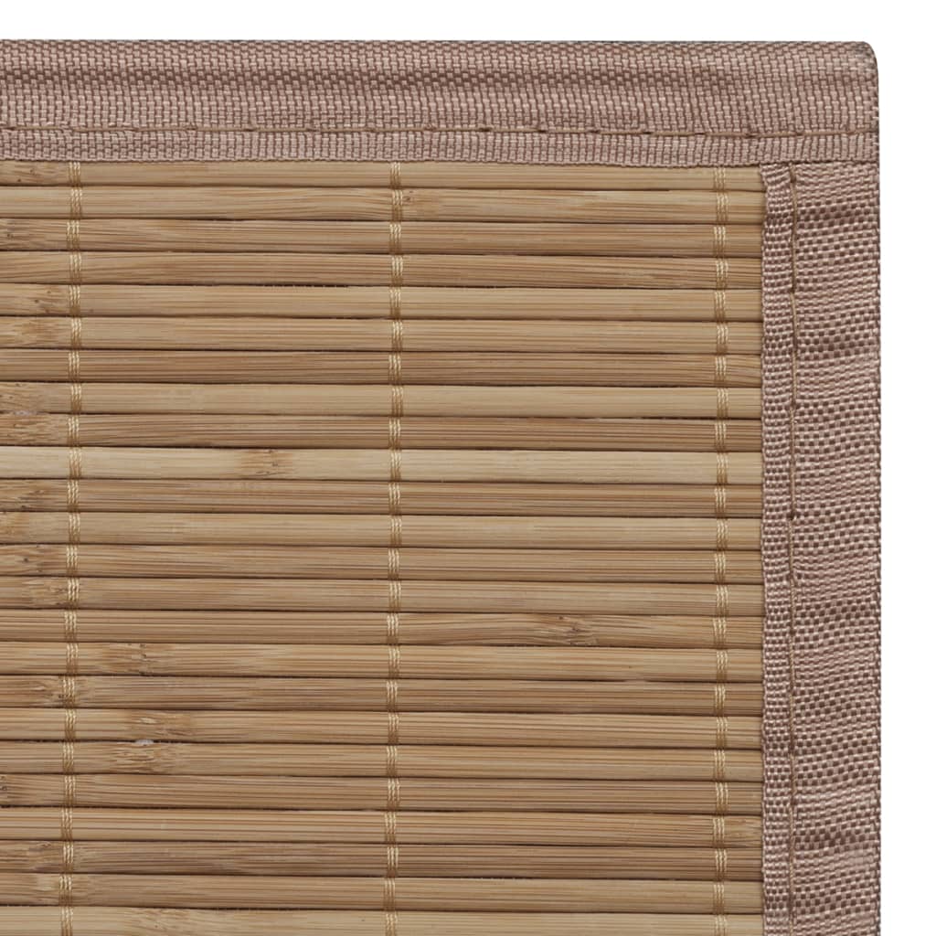 Tapijt Rechthoekig Bamboe 80 x 200 cm Bruin