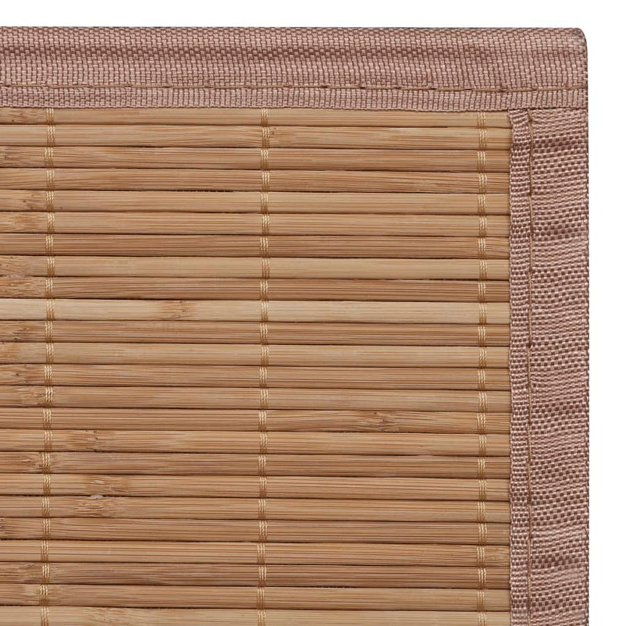 Tapijt Rechthoekig Bamboe 80 x 200 cm Bruin
