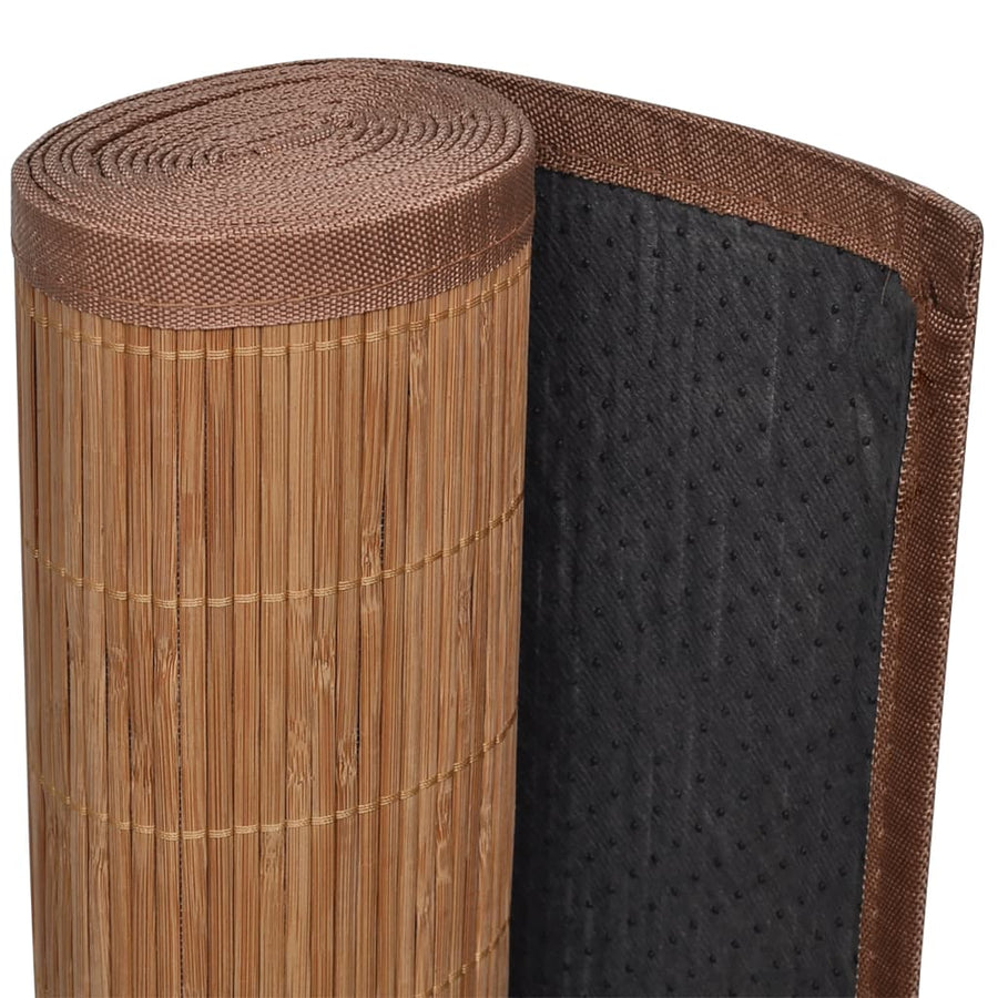 Tapijt Rechthoekig Bamboe 80 x 300 cm Bruin