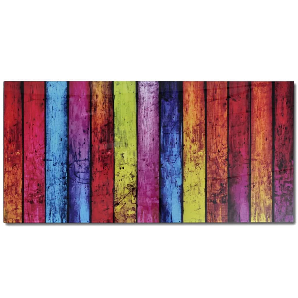 Salontafel Met -Print Glazen Tafelblad Regenboog