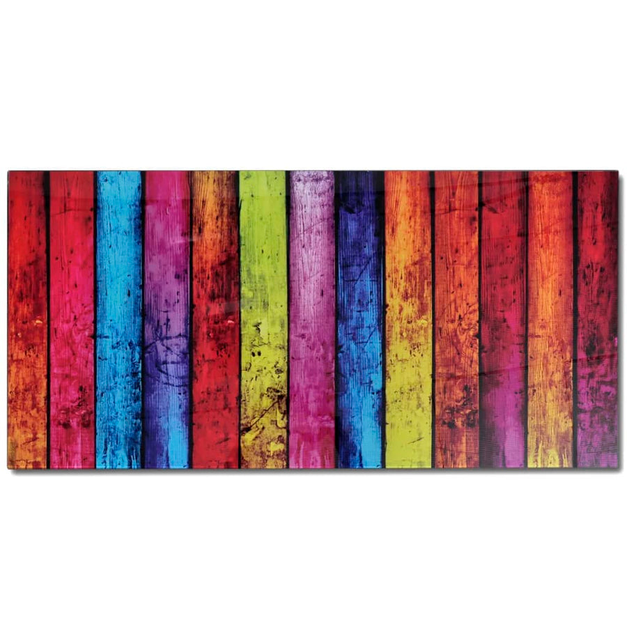 Salontafel Met -Print Glazen Tafelblad Regenboog