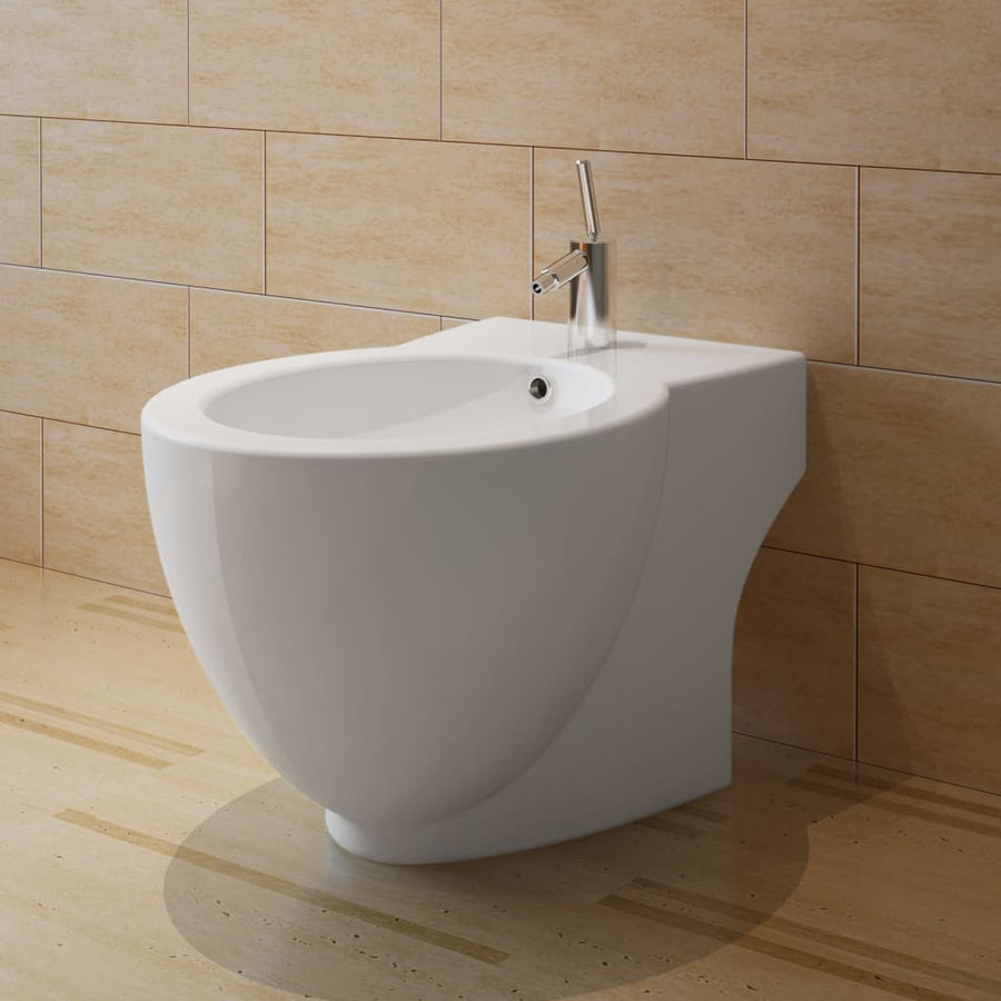 Toilet- En Bidetset Keramiek Wit