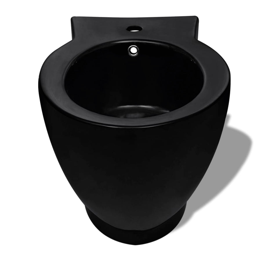 Toilet- En Bidetset Keramiek Zwart
