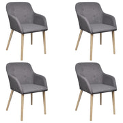 Eetkamerstoelen 4 st massief eikenhout donkergrijs