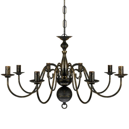Kroonluchter Metaal X E4 Lampen Zwart