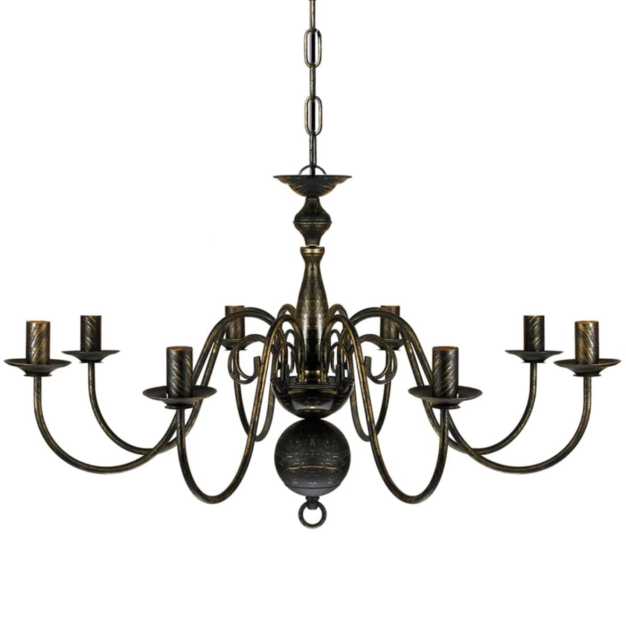 Kroonluchter Metaal X E4 Lampen Zwart