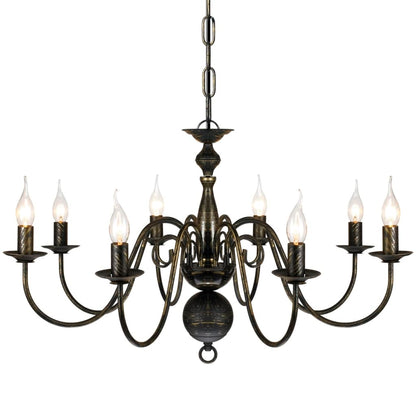 Kroonluchter Metaal X E4 Lampen Zwart
