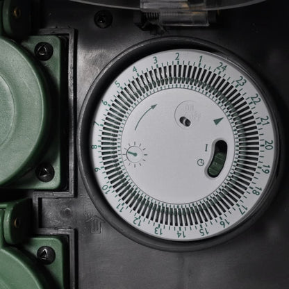 Tuinstopcontact Met Tijdschakelaar Kunststeen 2 Wit Timer