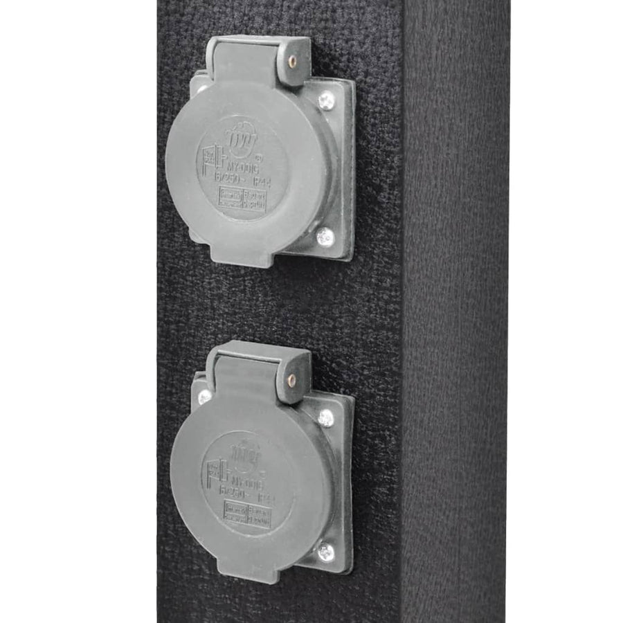 Buitenstopcontact Op Zuil () Zwart