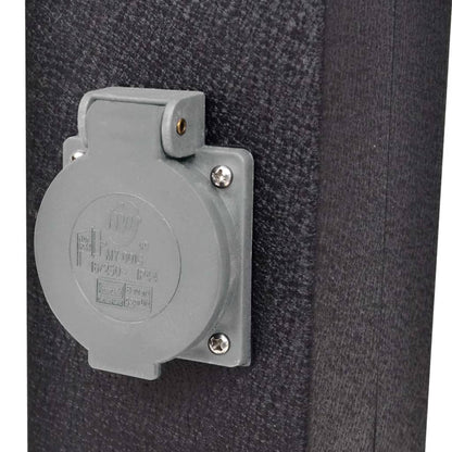 Buitenstopcontact Op Zuil Met Lamp () Zwart