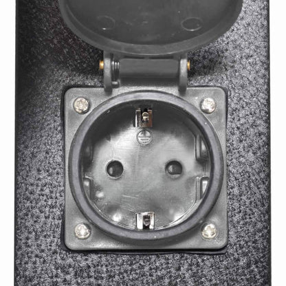 Buitenstopcontact Op Zuil Met Lamp () Zwart