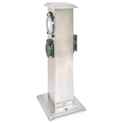 Outdoor socket on a pillar with timer (stainless steel)
