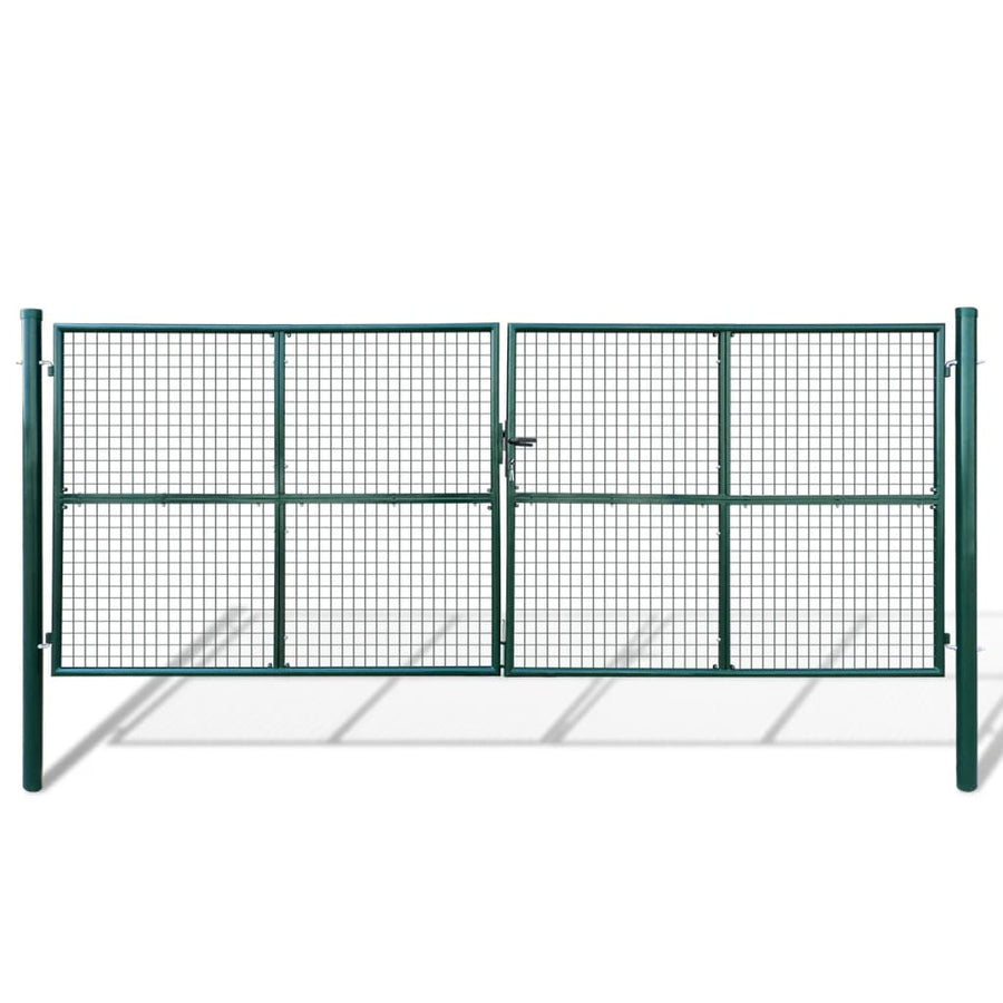 Tuinpoort Met Gaasmatvulling 415 X 200 Cm / 400 X 150 Cm Groen