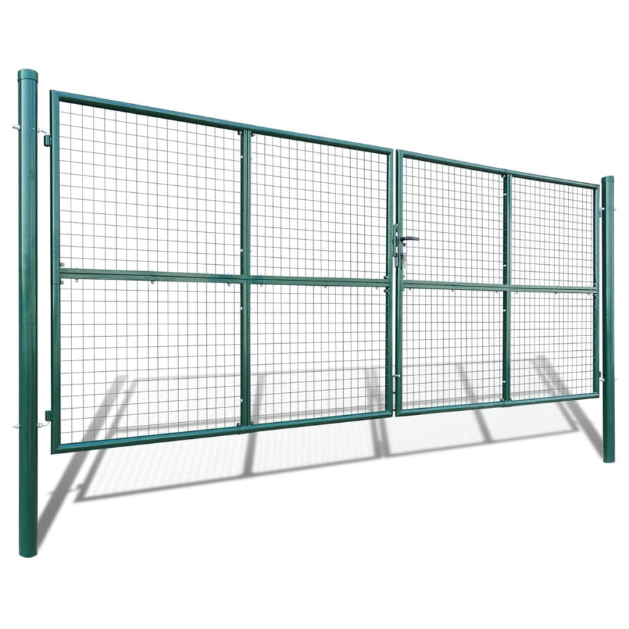 Tuinpoort Met Gaasmatvulling 415 X 200 Cm / 400 X 150 Cm Groen