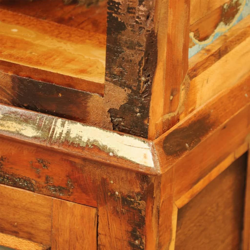 Boekenkast Vintage-Stijl Massief Gerecycled Hout 1 Multikleur