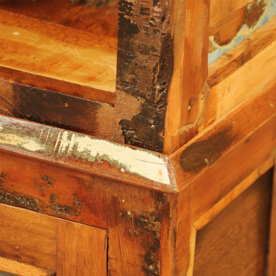 Boekenkast Vintage-Stijl Massief Gerecycled Hout 1 Multikleur