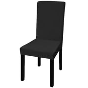 Stoelhoezen stretch 6 st zwart
