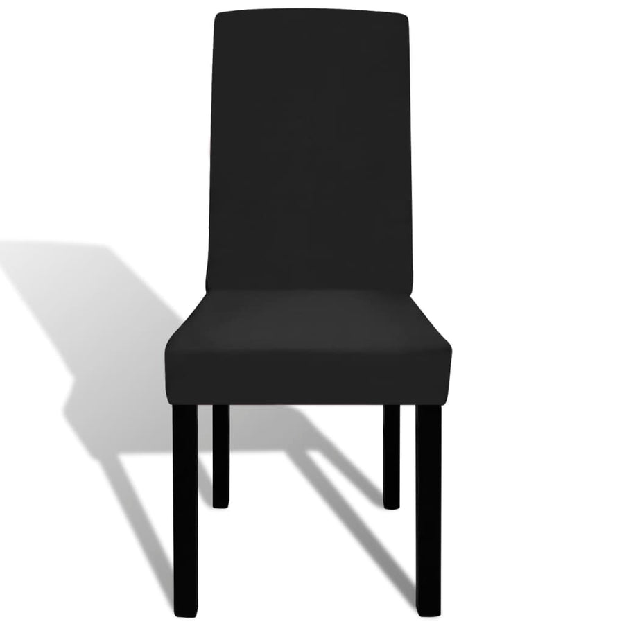 Stoelhoezen Recht Stretch 6 Zwart