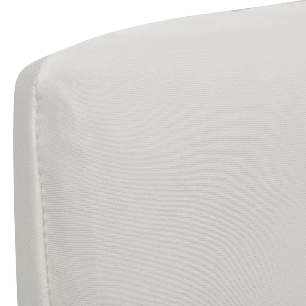 Stoelhoezen Recht Stretch Kleurig 6 Crème