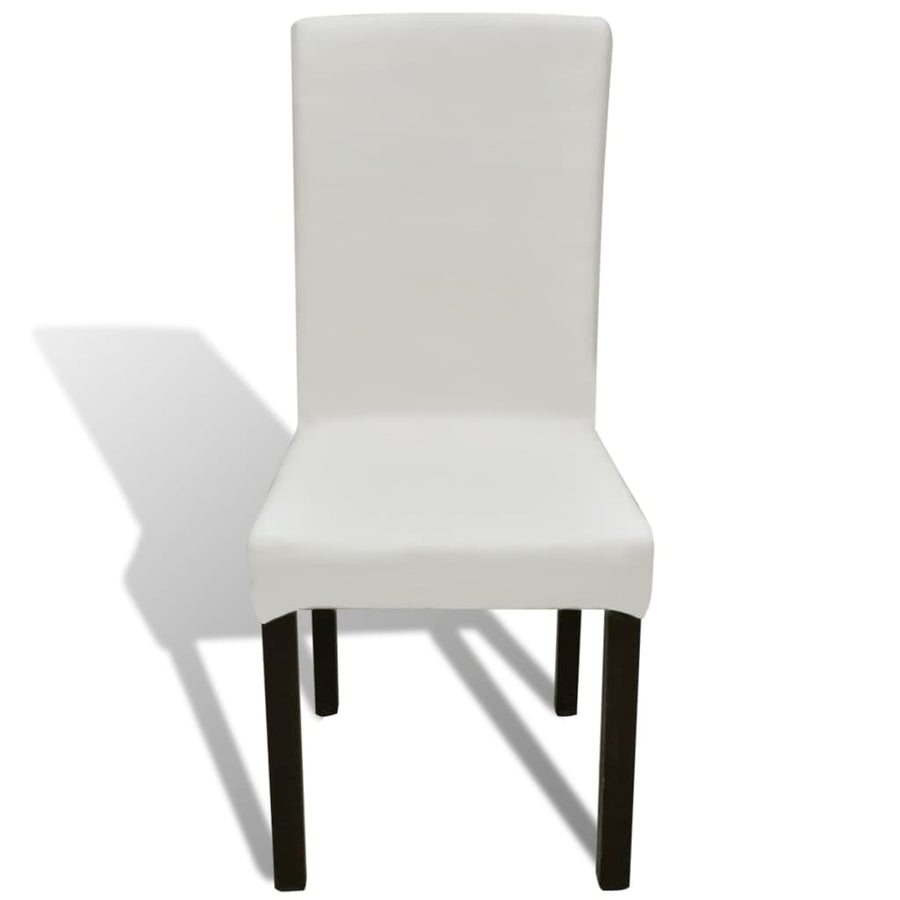 Stoelhoezen Recht Stretch Kleurig 6 Crème