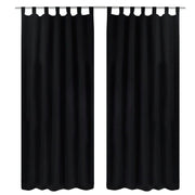 Gordijnen 140x175 cm zwart 2 stuks